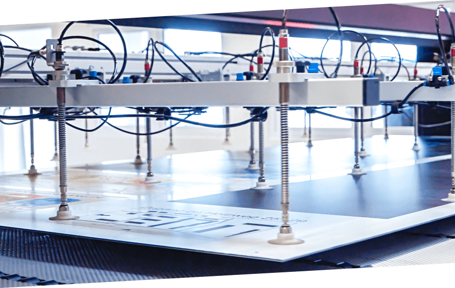 Hybrid LED-UV-Drucksystem mit Plattenanleger